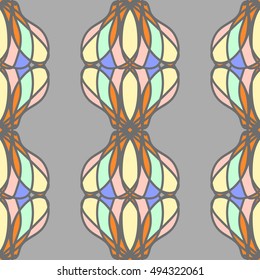 Seamless pattern with multicolored geometric ornament