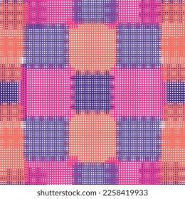 Seamless pattern with multicolored geometric shape square isolated on white background. Abstract grunge square geometric shapes. 