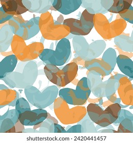 Seamless pattern. Multicolored hearts.  Multicolored hearts. Bright pattern.
