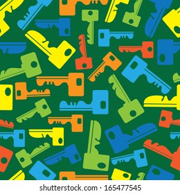 seamless pattern multicolored keys