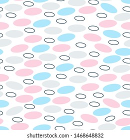 Seamless pattern with multicolored murbbles on a white background
