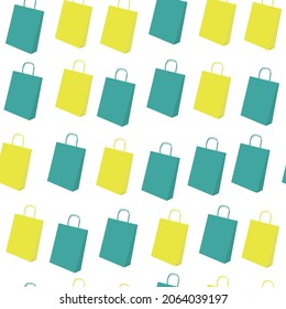 Seamless pattern from multicolored paper bags