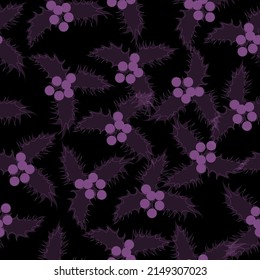 Seamless pattern of multi-colored roses.  Isolated hand drawn with big flowers, eucalyptus and berries for wallpaper design, textile, fabric