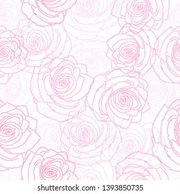 Seamless pattern of multi-colored roses. Stylish wallpaper of beautiful flowers. Bright pattern of multi-colored roses.