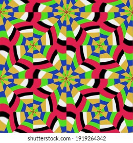  Seamless pattern with multicolored shapes.
