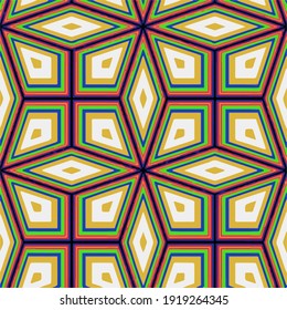  Seamless pattern with multicolored shapes.