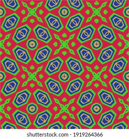  Seamless pattern with multicolored shapes.