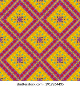  Seamless pattern with multicolored shapes.