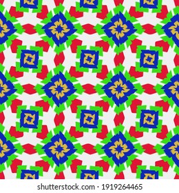  Seamless pattern with multicolored shapes.