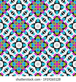 
 Seamless pattern with multicolored shapes.