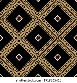  Seamless pattern with multicolored shapes.