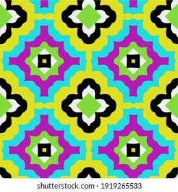 
 Seamless pattern with multicolored shapes.