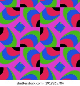 
 Seamless pattern with multicolored shapes.