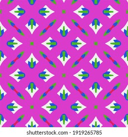 
 Seamless pattern with multicolored shapes.