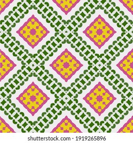  Seamless pattern with multicolored shapes.