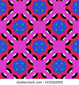 
 Seamless pattern with multicolored shapes.