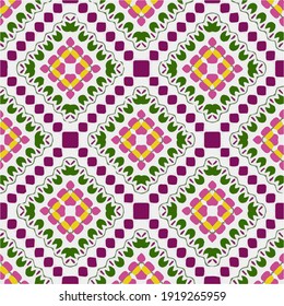  Seamless pattern with multicolored shapes.