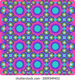 Seamless pattern with multicolored shapes.