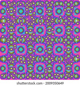 Seamless pattern with multicolored shapes.
