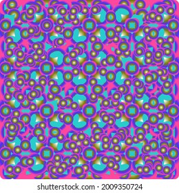 Seamless pattern with multicolored shapes.