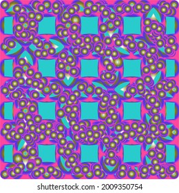 Seamless pattern with multicolored shapes.