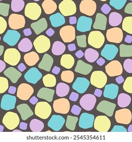 Seamless pattern of multi-colored shapes. Vector illustration.