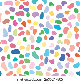 seamless pattern with multicolored spots on a white background
