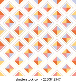 Seamless pattern with multicolored square geometric design. Great for wallpaper, textil, fabric motifs