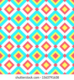 Seamless pattern. Multi-colored square tiles. Vector drawing. Background. Texture.