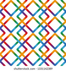 Seamless pattern with multi-colored squares on a transparent background. Vector image, eps 8