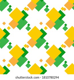 seamless pattern of multicolored squares on a white background. Vector image eps 10