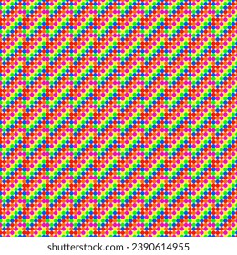 Seamless pattern with multicolored squares on a white background