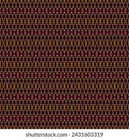 Seamless pattern of multicolored squares on a black background