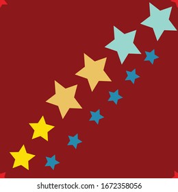 seamless pattern with multicolored stars for fabric and Wallpaper