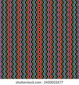 Seamless pattern with multicolored stripes on a black background