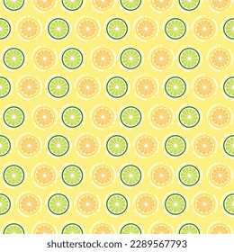 seamless pattern with multiple lemon 