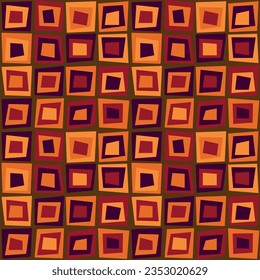 seamless pattern with multiple squares in vivid ethnic colors, geometric vector design with multicolored quadrangles