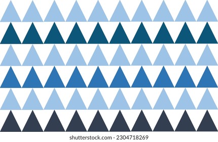 seamless pattern with multiple tone blue triangles repeating style, replete image design for fabric printing
