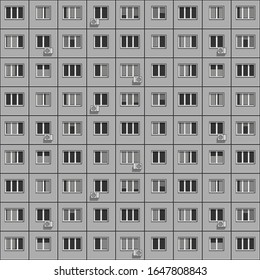 Seamless pattern of a multi-storey building