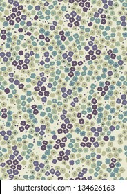 Seamless pattern with multitude of small flowers