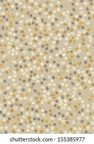 Seamless pattern with multitude of small flowers