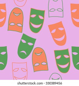 Seamless pattern of mummers. Hand drawn.