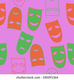 Seamless pattern of mummers. Hand drawn.