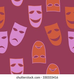 Seamless    pattern  of mummers, spots, hole, objects. Hand drawn.