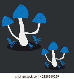 Seamless pattern with mushrooms. Beautiful creative mushrooms. Fly mushrooms.