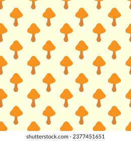 Seamless pattern with mushrooms. Vector background.