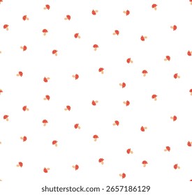 Seamless pattern with mushrooms. Vector illustration.