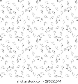 Seamless pattern of music and color notes on a beautiful background. Musicnotes. Music background. Eurovision background