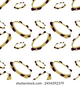 Seamless pattern for music festival. Bright background design with musical instruments. 