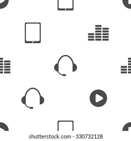 seamless pattern with music icon